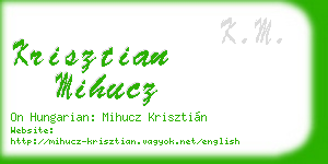 krisztian mihucz business card